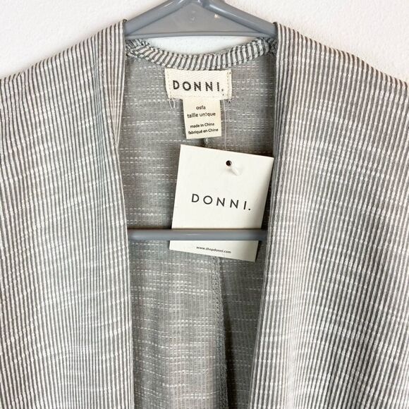 Donni Ribbed Open Front Cardigan NWT - Picture 6 of 6